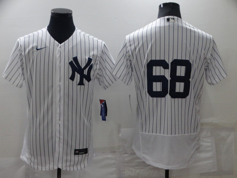 Men's New York Yankees Dellin Betances #68 White Name Jersey